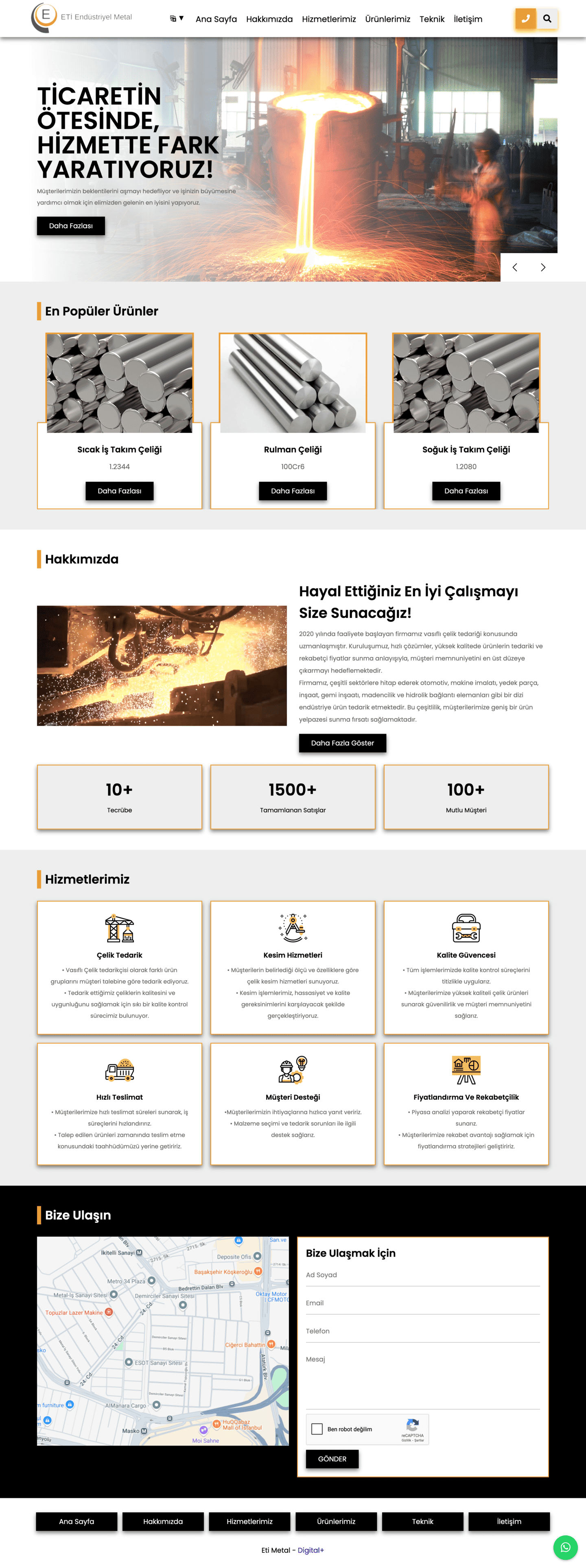 ETİ Metal web sitesi ekran görüntüsü