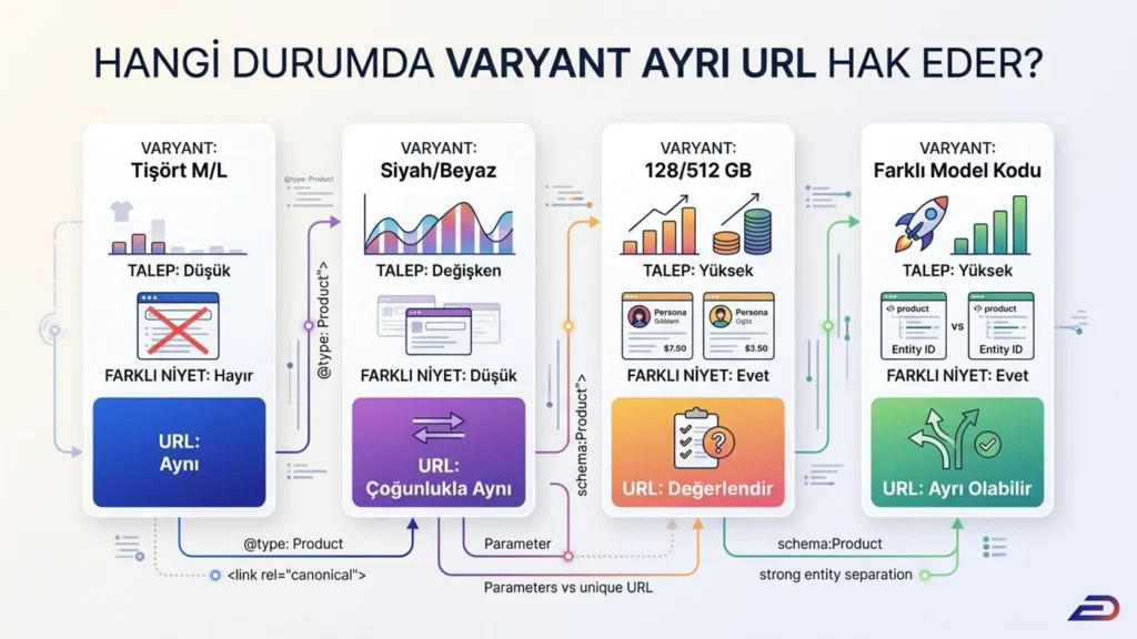 Digitalplus varyant yönetimi: E-ticaret siteleri için iPhone 17 örneği üzerinden Model A (Tek URL) ve Model B (Ayrı URL) mimarilerinin talep, benzersiz özellikler, fiyat, stok durumu ve arama niyeti açısından SEO karşılaştırması.